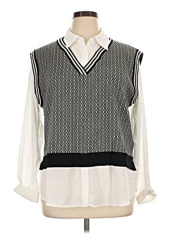 Adrianna Papell Long Sleeve Top (view 1)
