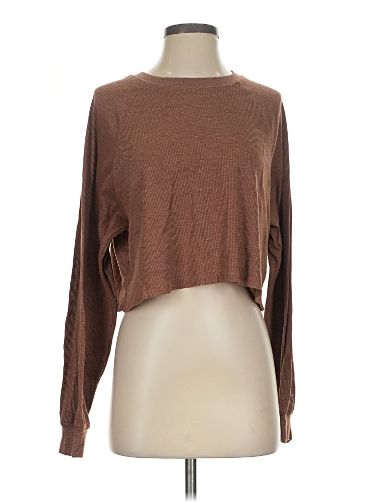 Pre-owned Double Zero Long Sleeve T-shirt In Brown