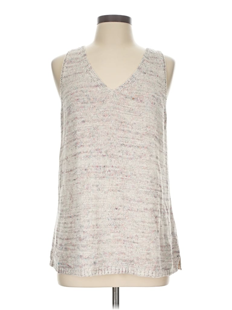 Pre-owned Jjill Sweater Vest In Silver