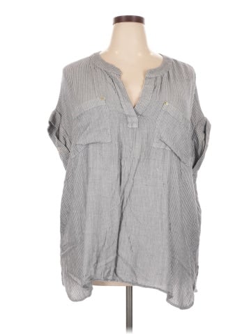 Jones New York Signature Short Sleeve Blouse (view 1)
