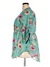 Torrid 100% Polyester Floral Teal 3/4 Sleeve Blouse Size 2X Plus (2) - photo 5