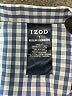 IZOD Checkered-gingham Blue Long Sleeve Button-Down Shirt Size 7 - photo 3