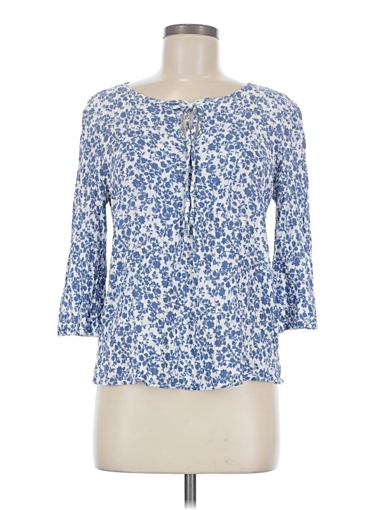Pre-owned Papermoon 3/4 Sleeve Blouse In Blue