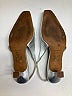 Intentionally ______ 100% Leather Metallic Silver Heels Size EU 36 - photo 5