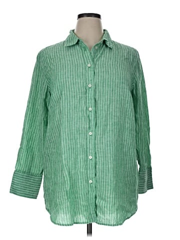 Talbots 3/4 Sleeve Button-Down Shirt (view 1)