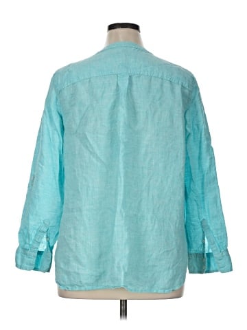 Talbots 3/4 Sleeve Button-Down Shirt (view 2)