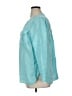 Talbots 100% Linen Teal 3/4 Sleeve Button-Down Shirt Size XL - photo 5