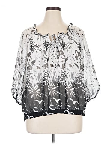 Notations 3/4 Sleeve Blouse (view 1)