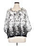 Notations 100% Polyester Silver 3/4 Sleeve Blouse Size 1X - photo 1
