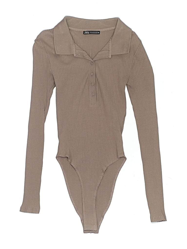 Pre-owned Zara Bodysuit In Brown