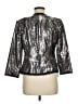 Cache 100% Polyester Metallic Silver Jacket Size M - photo 2
