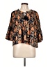 Tularosa 100% Polyester Orange 3/4 Sleeve Blouse Size L - photo 1