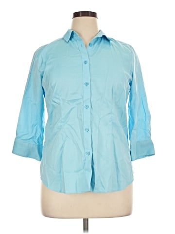 Coldwater Creek 3/4 Sleeve Button-Down Shirt (view 1)