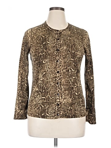 Jones New York Collection Silk Cardigan (view 1)