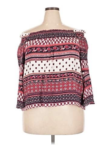 Lane Bryant Outlet 3/4 Sleeve T-Shirt (view 1)