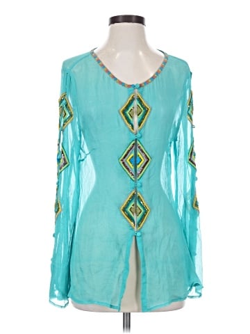 Double D Ranch Long Sleeve Silk Top (view 1)