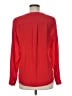 J.Crew 100% Silk Red Long Sleeve Silk Top Size 6 - photo 2