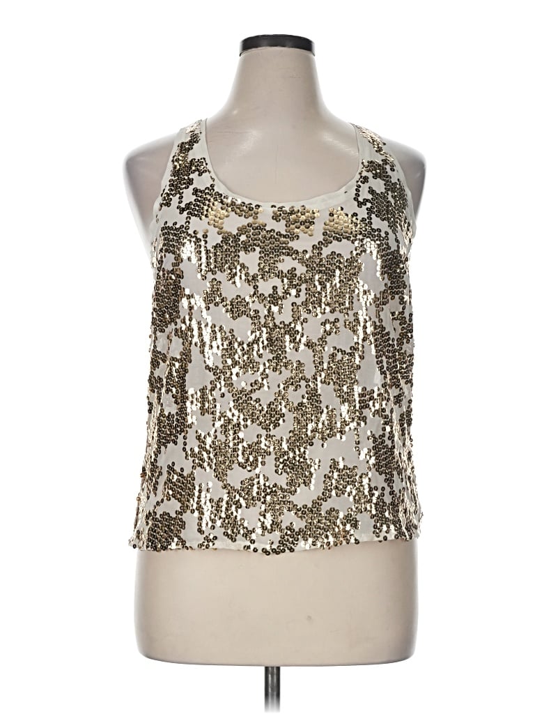 Pre-owned Nollie Tank Top Silver Halter Neckline Tops