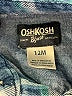 OshKosh B'gosh 100% Cotton Plaid Blue Long Sleeve Button-Down Shirt 9-12 MO / 12 MO - photo 3