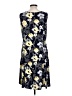 Perceptions Print Black Casual Dress Size L - photo 2