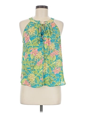 Rose + Olive Sleeveless Blouse (view 1)