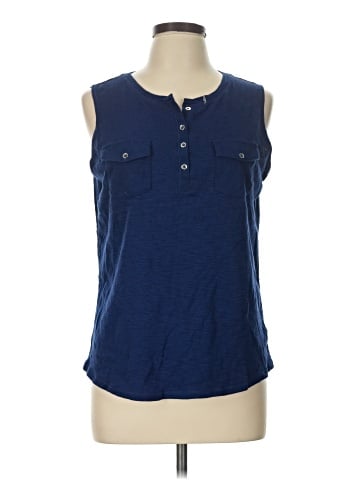 Liz Claiborne Sleeveless Button-Down Shirt (view 1)