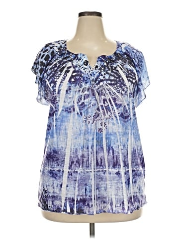 Live and Let Live Short Sleeve Blouse (view 1)