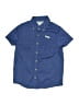 Ocean + Coast 100% Polyester Solid Blue Short Sleeve Button-Down Shirt Size 7 - photo 1