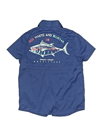 Ocean + Coast Short Sleeve Button-Down Shirt (view 2)
