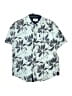 Distortion Tropical Blue Short Sleeve Button-Down Shirt Size 14 - 16 - photo 1