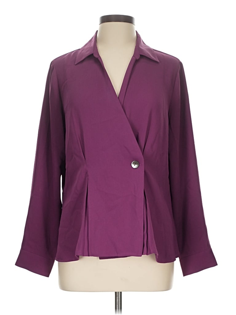 Pre-owned Jjill Blazer Jacket In Purple