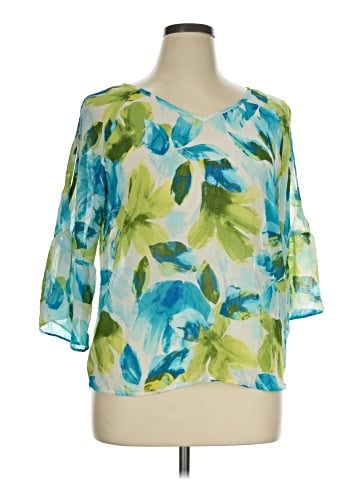 Sara Michelle 3/4 Sleeve Blouse (view 1)