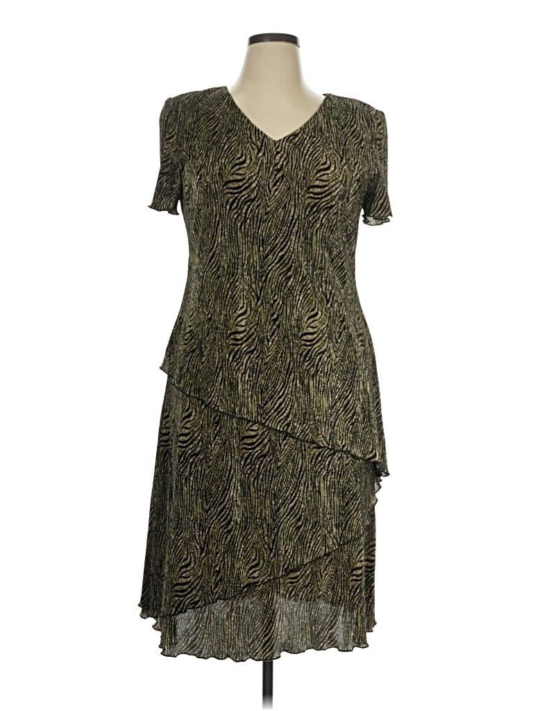 Pre-owned Connected Apparel Cocktail Dress In Brown
