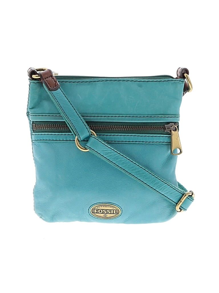 Pre-owned Fossil Crossbody Bag In Teal