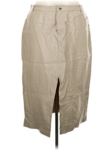 ELOQUII Faux Leather Skirt (view 1)