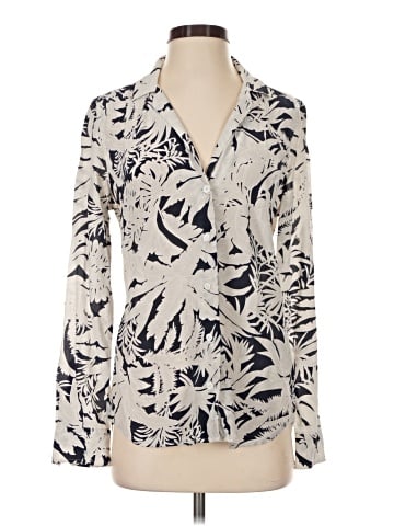 Equipment Long Sleeve Silk Top (view 1)