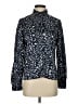 Bella Dahl Animal Print Blue Long Sleeve Blouse Size XS - photo 1