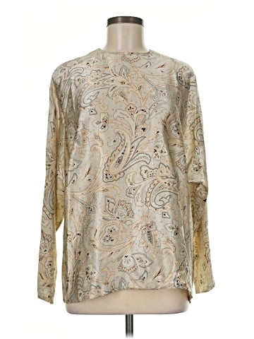 Ellen Tracy Long Sleeve Silk Top (view 1)