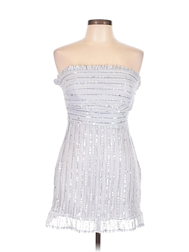 Pre-owned Lulus Cocktail Dress In Silver