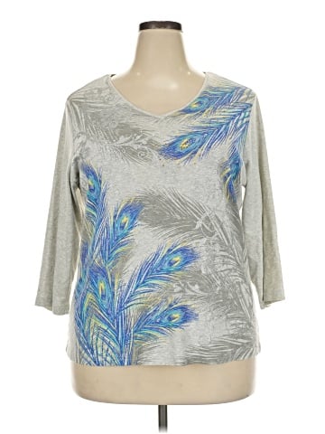 Karen Scott Sport 3/4 Sleeve Top (view 1)