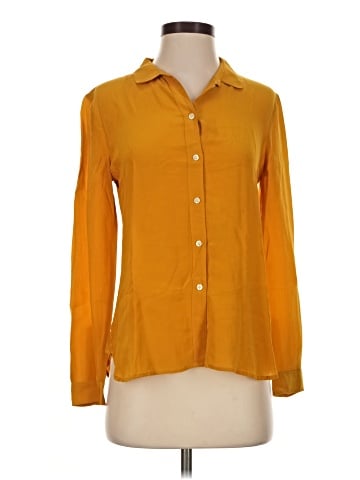 Alexa Chung for Madewell Long Sleeve Silk Top (view 1)