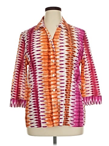 Chico's 3/4 Sleeve Button-Down Shirt (view 1)