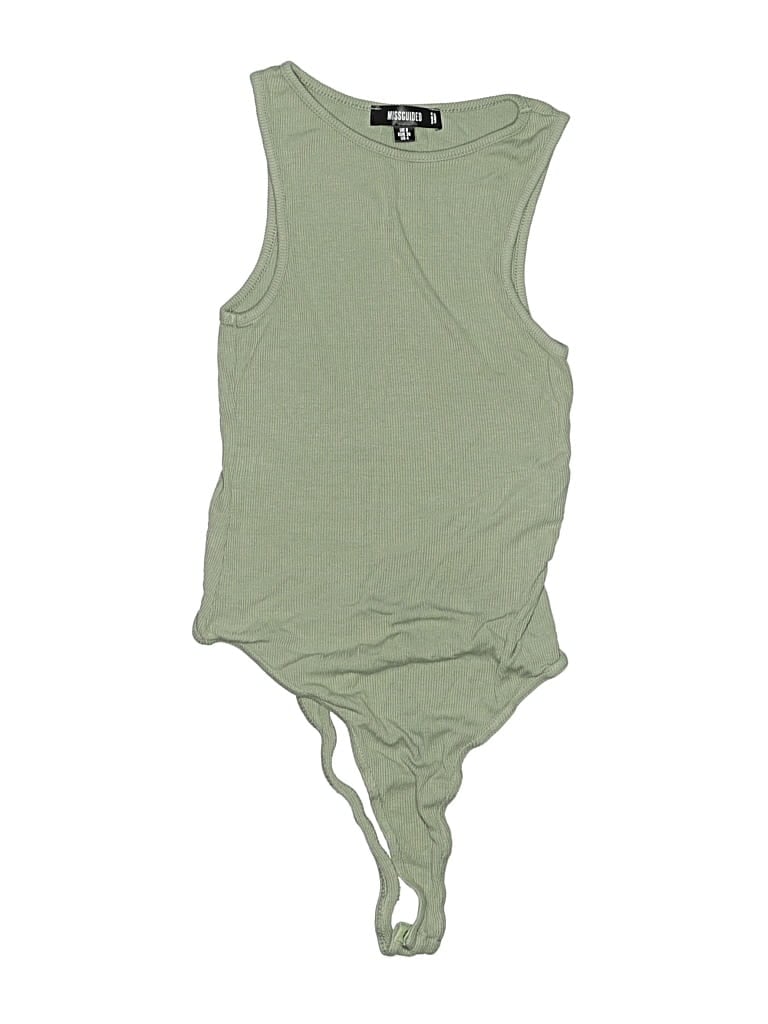 Pre-owned Missguided Bodysuit In Green