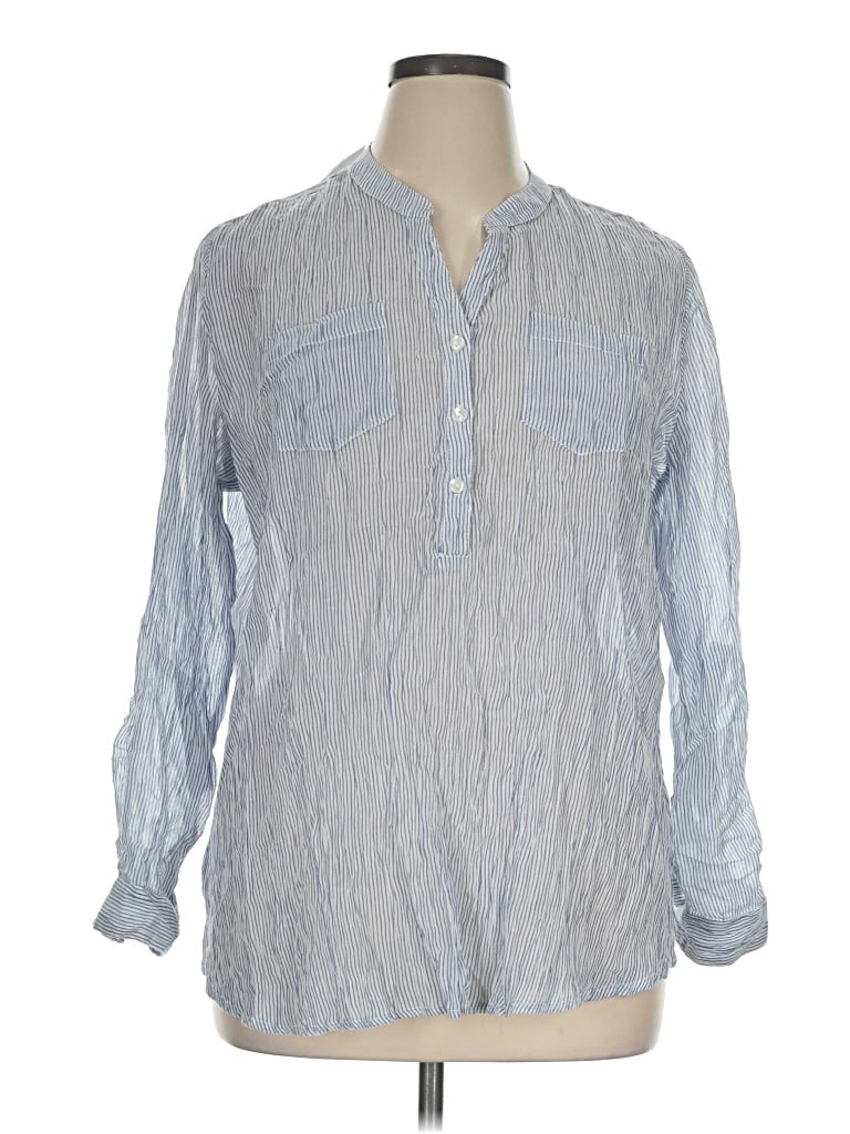 Pre-owned Db Established 1962 Long Sleeve Blouse In Blue