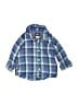 OshKosh B'gosh 100% Cotton Plaid Blue Long Sleeve Button-Down Shirt 9-12 MO / 12 MO - photo 1