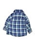 OshKosh B'gosh 100% Cotton Plaid Blue Long Sleeve Button-Down Shirt 9-12 MO / 12 MO - photo 2