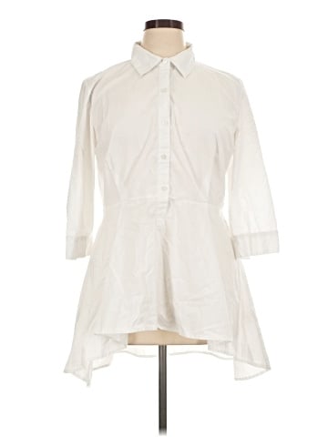 New York & Company 3/4 Sleeve Button-Down Shirt (view 1)