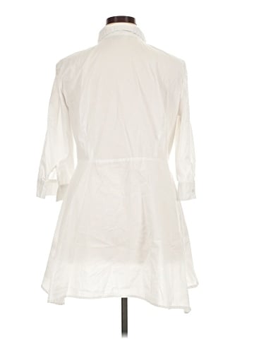 New York & Company 3/4 Sleeve Button-Down Shirt (view 2)