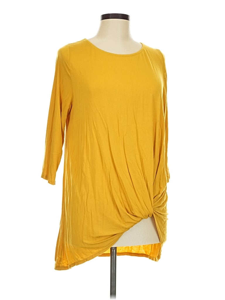 Pre-owned Veveret 3/4 Sleeve T-shirt In Yellow