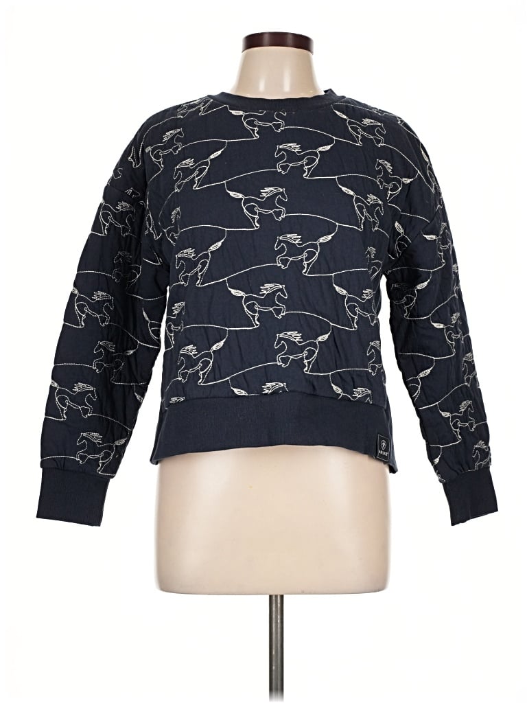 Pre-owned Ariat Pullover Sweater In Black
